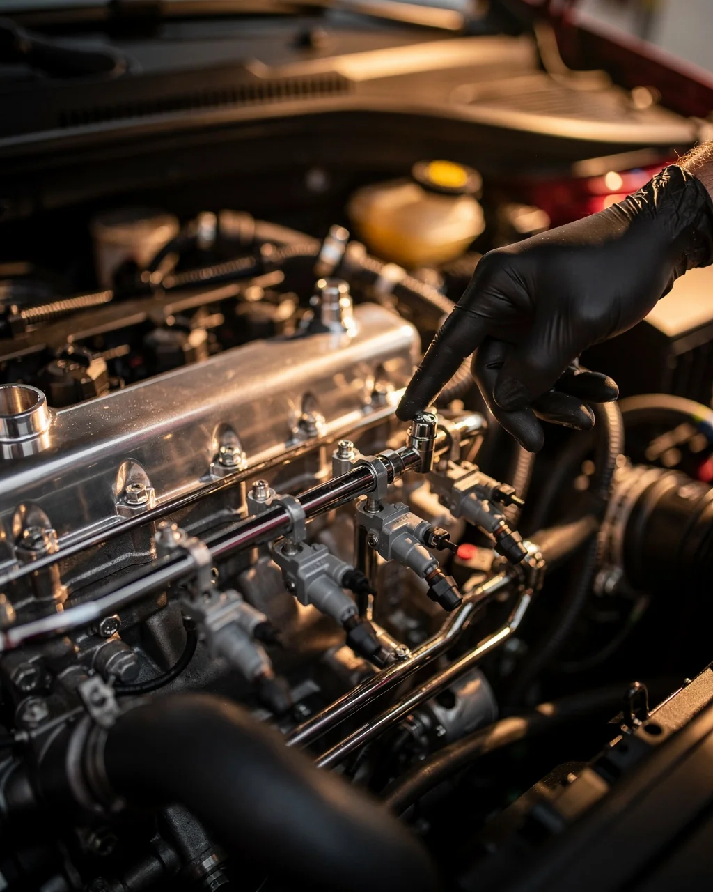 Moteur à injection directe en atelier